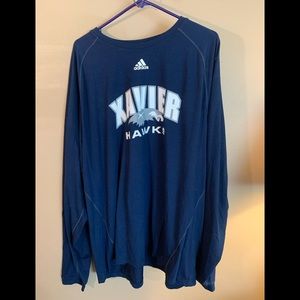 Adidas Climate 3XL Xavier Hawks Logo Navy Blue Long sleeve Jersey